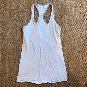 White Lululemon Cool Racerback Tank